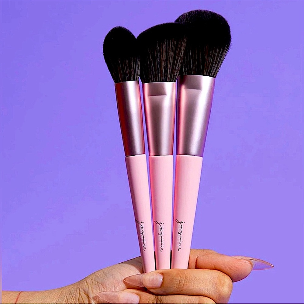 Jazmine Complexion Brush Trio, Blush/Bronzer/Detail Setting Brushes, NEW